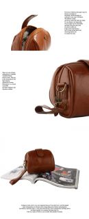 Fashionable Women PU Leather Wrist Bag Shoulder Messenger Bag Brown 