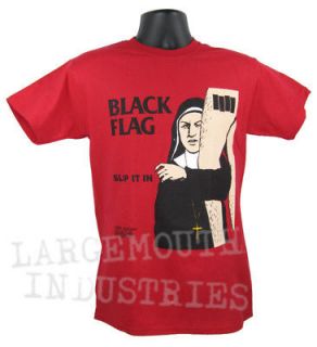 BLACK FLAG Slip It In Old School PUNK T Shirt RED