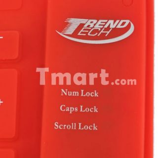 109 Keys Flexible Computer Keyboard Red   Tmart