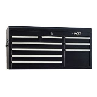Viper Tool Storage 41 9 Drawer 18G Steel Top Chest, Black   