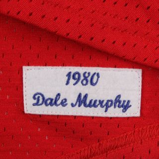 Dale Murphy #3 1980 Atlanta Braves Red Mitchell & Ness Mesh BP Jersey 