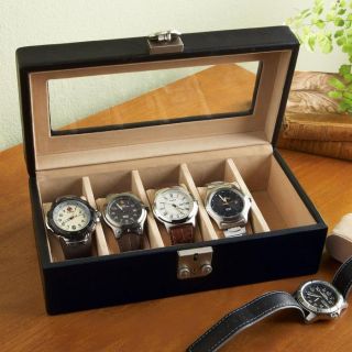 Personalized Watch Box Valet Case at Brookstone—Buy Now