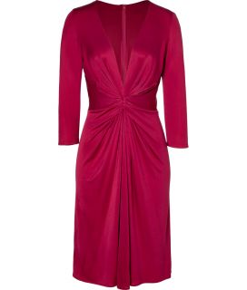 Issa Bordeaux Silk Jersey Dress  Damen  Kleider  