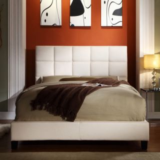 Queen Size Modern Bed with Microfiber Headboard at Brookstone—Buy 