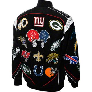 NFL Collage Black Cotton Twill Jacket 