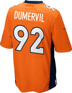 Elvis Dumervil Jersey Home Orange Game Replica #92 Nike Denver 