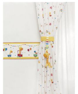 Mothercare Little Circus Tape Top Curtains With Tie Backs (Pair 