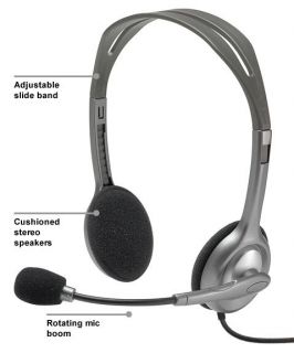 MacMall  Logitech H110 Stereo Headset   Refurbished 981 000214R
