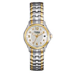 Ladies Caravelle by Bulova Two Tone Stainless Steel Expansion Watch 