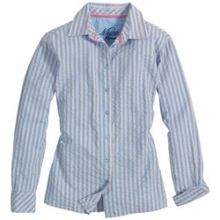 Musto Blue Buckheath Stripe Cotton Shirt
