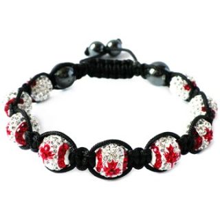 Love Crystal Red/White Canada Eleven Austrian Crystal Bracelet