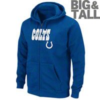 Indianapolis Colts Big & Tall Classic Heavyweight II Full Zip Hooded 