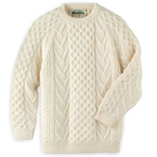 The Genuine Hand Knitted Aran Sweater   Hammacher Schlemmer 
