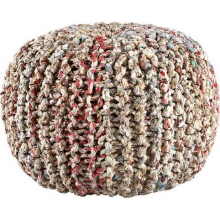 knitted graphite pouf in pillows  CB2