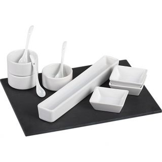 11 piece slate serving set in serving pieces  CB2