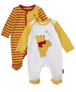 Mothercare Unisex Disney Winnie the Pooh All In One – 2 pk   all in 