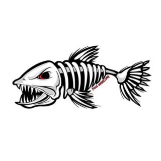 Fish Skinz 12 Fish Logo Decal Facing Left   