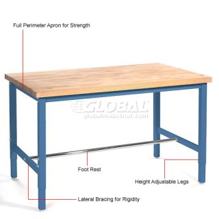 Work Bench Systems  Adjustable Height  60L X 30W Production Bench 