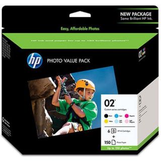 MacMall  HP 02 Series Photo Value Pack   4x 6 in (150 sheets) Q7964AN 