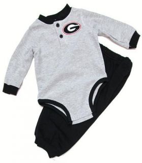 Georgia Bulldogs Onesie Creeper Pants Outfit 6 9 Months