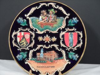 VTG Kaiserslautern Germany Wall Plate Raised Stein Images Coat of Arms 