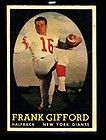   Football 73 Frank Gifford H O F Great Giant player Announcer