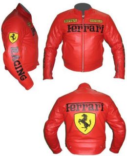 Ferrari leather racing jacket all colours size 4XS to 8XL