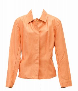 Fantazia 2105 Faux Leather Womens Swing Jacket Pink or Rust Orange S 