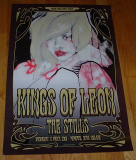 KINGS OF LEON concert gig poster 3 11 09 ADELAIDE OZ