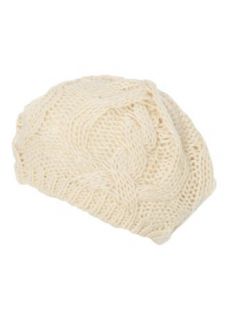 Home Womens ALL ACCESSORIES Chunky Cable Knit Beanie Hat Cream