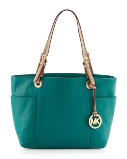 Jet Set North South Tote Bag, Aqua   