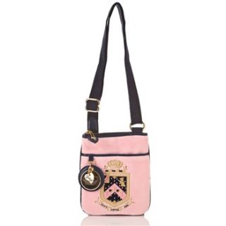 Juicy Couture Pink/Navy Velour Cross Body Bag