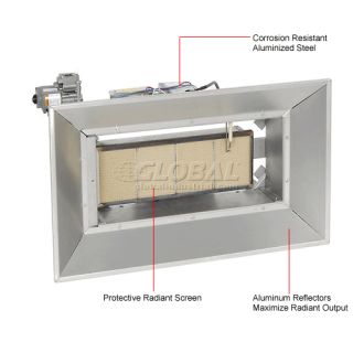 Heaters  Infrared Gas  Propane Heater Infrared Ceramic 65000 Btu 