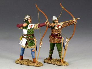 King & Country Medieval Knights MK067 2 Man Crusader Archer Set The 