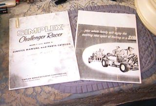 63 Simplex Vintage Go Kart Service/Parts Manual & Ads