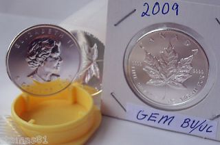 2009 CANADIAN SILVER MAPLE LEAF $5 MS (1) COIN ,*~*CHRISTMAS TIME 