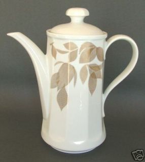 Kahla Rhapsodie Porcelain Coffee Pot w/ Lid Gold Leaves