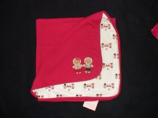 NWT GYMBOREE GINGERBREAD GIRL BABY CHRISTMAS HOLIDAY CANDY RED BLANKET
