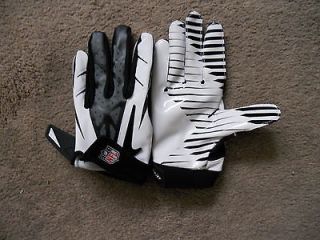 White/Black Nike NFL Vapor Jet 2.0 Football Gloves Mens Size Large