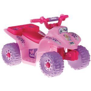 Power Wheels Barbie Lil Quad 4 Four Wheeler Ride On Toy ATV Drive Off 