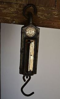 Antique Cast Iron Hanging Scale Gifford Wood Co. Chicago Boston Type 