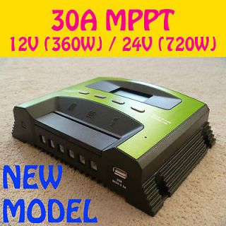 30A 12V/24V MPPT LCD Charge Controller Regulator NEW MODEL 2 Years 