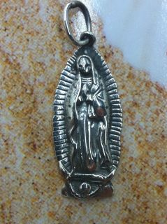 Virgen de Guadalupe Medal .925 Sterling Silver with Chain