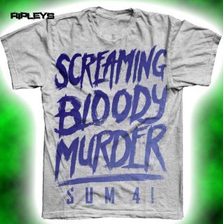 Official T Shirt SUM 41 GREY Blue SCREAMING PAINT M