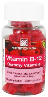 Nutrition Now   Vitamin B12 Gummy Vitamins for Adults Raspberry   100 