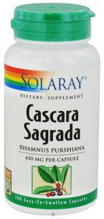 Buy Solaray   Cascara Sagrada 450 mg.   100 Capsules at LuckyVitamin 