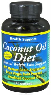 Health Support   Coconut Oil Diet Natural Weight Loss Support   120 