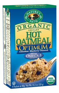 Buy Natures Path Organic   Instant Hot Oatmeal Optimum 8 x 40g 