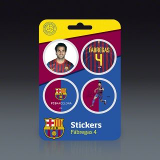 Barcelona 4 pack Cesc Fabregas Stickers 11/12  SOCCER