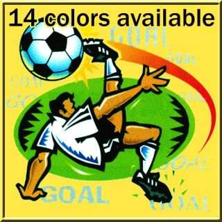 Goal Soccer Player Kicker Ball T Shirt S,M,L,XL,2X,3X​,4X,5X 100% 